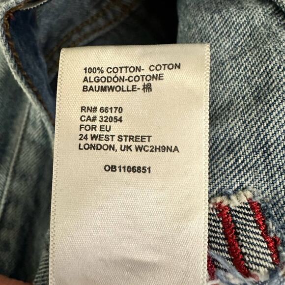 BDG Womens size 31 Denim Cut Off Raw Hem High Waist Button Fly Jean Shorts - Picture 10 of 11